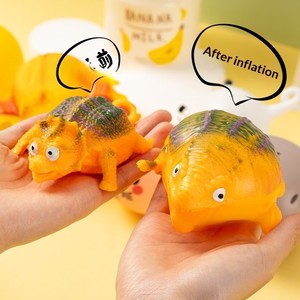 Juguete inflable realista con forma de dinosaurio con temática oceánica, linda pelota antiestrés con forma de animal, mini juguete de goma suave para niños - Product Image 3