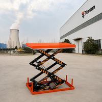 Table élévatrice à ciseaux hydraulique électrique de 500 kg, plateforme compacte stationnaire pour poste de travail