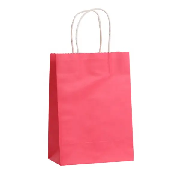 Пищевой Крафт бумажный мешок розовый Подарочный мешок конфеты Подарочный мешок