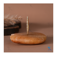 Bague Éternité Bulle en Or 10K Plaqué Or, Sertie de Petits Diamants Brillants, Empilable, Intemporelle, Minimaliste pour Femme