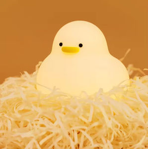 Lámpara Nocturna de Silicona con Forma de Pato, Linda Lámpara de Pato Recargable por USB, Lámpara de Noche Portátil con Forma de <span class=keywords><strong>Patito</strong></span> para la Habitación de Bebés - Product Image 2