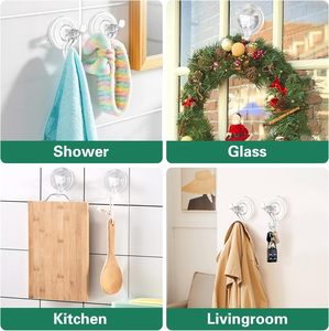 Home Wall Finishing Storage 6-Piece Double-sided Adhesive Eco-Friendly Wall <b>Hooks</b> Hanger Wall Sticker Coat <b>Hook</b> <b>Hooks</b> - Product Image 5
