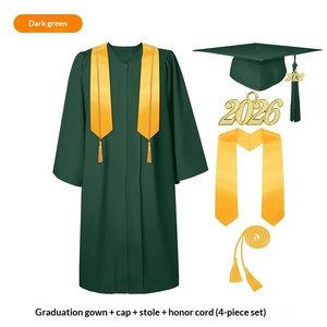 Nouveaux ensembles de robes de cérémonie de remise des diplômes unisexes en polyester, style européen et américain, pour l'exportation, vente directe d'usine en gros 2026 - Product Image 6