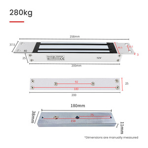 Serratura magnetica da incasso a <span class=keywords><strong>2</strong></span> fili porta in metallo serratura elettromagnetica impermeabile serratura magnetica esterna - Product Image 5