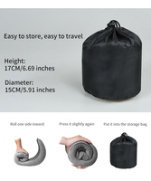 Oreiller de voyage pour le cou avec capuche pour les longs trajets en avion, intimité garantie, mousse à mémoire de forme avec housse douce pour la peau, massage, logo personnalisable