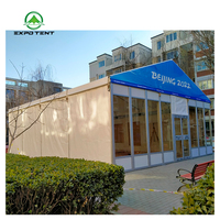 Grande Chapiteau à Grande Portée avec Parois Latérales en Verre Transparent pour Mariages, Événements, Activités de Divertissement, Conférences, Salons Professionnels