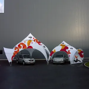 Большая наружная пентагональная алюминиевая 3 м эподом рамка купольная палатка Складная Выдвижная индивидуальная печатная реклама беседка палатка навес