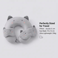 Oreiller de voyage ergonomique en mousse à mémoire de forme en forme de U avec logo, support cervical 360°, respirant et ultra-doux en Spandex, pour le transport transfrontalier