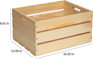 Boîte de rangement en bois vintage de haute qualité, <span class=keywords><strong>caisse</strong></span> en bois massif naturel pour le rangement à la maison et au bureau - Product Image 2