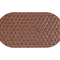 Tapis de Douche Antidérapant YIJU Ovale 26*14 en PVC Écologique et Antibactérien avec Ventouses pour Salle de Bain, Baignoire et Usage Domestique