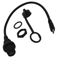 Kabel USB 2.0 Micro Male ke Micro Female Bulat Tahan Air