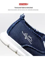 Chaussures en toile unies pour hommes, fortement recommandées, nouvelle collection, décontractées, haut de gamme, lavées, respirantes et légères, à enfiler pour le travail