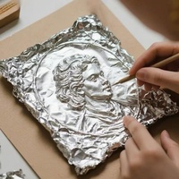 Feuille d'aluminium épaisse de 70 microns 20x30cm pour dessin DIY, peinture artistique, gaufrage métallique