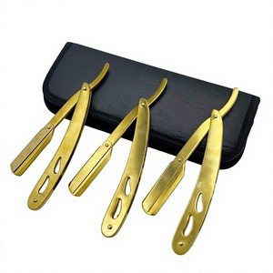Wholesale Professional Barber Shaving <b>Razor</b> Plasma Gold <b>Straight</b> Manual Swing Lock Single Blade Stainless Steel Aroosh Corp - Product Image 5
