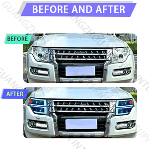 Faros Delanteros de Alta Calidad para Mitsubishi <span class=keywords><strong>Pajero</strong></span> V93 Modificado V97V87 06-21 con Luz de Circulación Diurna - Product Image 4