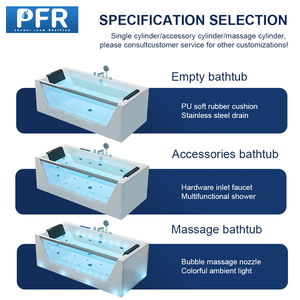 עיצוב מודרני אקרילי ג 'קוזי עיסוי ג' קוזי 1.8 מ 'אמבט השרייה עם ניקוז overflow חדר אמבטיה פרטי - Product Image 5