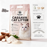 Promotion Micoodor Litière pour chat au manioc avec litière mixte à forte agglomération pour chats
