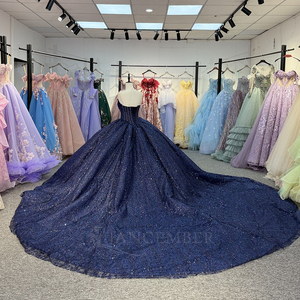 Robe de bal scintillante sans manches avec cristaux pour filles de 16 ans, modèle Quinceanera 20276 - Product Image 3