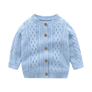 <span class=keywords><strong>Cardigan</strong></span> en tricot de coton à col rond et à simple boutonnage pour bébé garçon, automne/hiver, pour les enfants de 1 à 3 ans, style européen et américain - Product Image 5