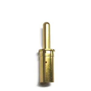 Factory wholesale charging probe high current circular pogo pin connector brass pin