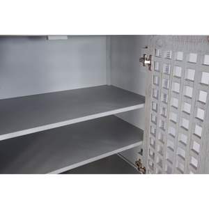 Avant de travail en treillis d'inspiration DB Farmhouse avec finition grise en détresse pour bar à la maison ou meubles de villa d'intérieur - Product Image 6