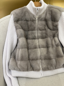 Manteau <span class=keywords><strong>court</strong></span> en fourrure de vison haut de gamme pour femme, style luxe Purple Label, fermeture éclair, coupe-vent, <span class=keywords><strong>trench</strong></span> décontracté, vêtement d'extérieur printemps - Product Image 5