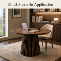 Table extensible en chêne de qualité supérieure, surface anti-rayures, grande capacité d'accueil, meubles