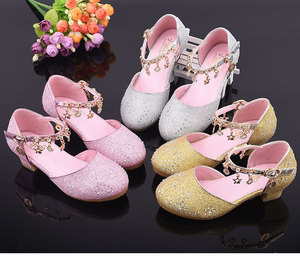 132-3 di alta Qualità di Nuovo Arrivo Per Bambini Scarpe Da Ballo di Compleanno del Commercio All'ingrosso Del Partito D'oro Scarpe di Strass - Product Image 2