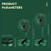 Ventilateur de table rafraîchisseur d'air, puissant flux d'air, inclinaison réglable, faible bruit 28 dB, silencieux, 3 vitesses, rechargeable