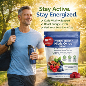 Masticables de Óxido Nítrico <span class=keywords><strong>para</strong></span> <span class=keywords><strong>la</strong></span> Salud de <span class=keywords><strong>la</strong></span> Próstata, Marca Privada, Vitalidad Masculina, Apoyo al Flujo Sanguíneo, Sabor a Bayas Mixtas - Product Image 4