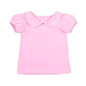 2025 monogramme enfant en bas âge T-shirt mignon Pater Pan col enfants vêtements doux coton filles T-shirt - Product Image 2