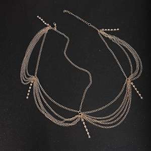 Trendy basit püskül başlığı zincir gelin alın saç aksesuarları Rhinestone kristal saç kafa zinciri kafa takı hint - Product Image 5