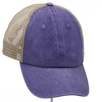 Gorra Trucker de Malla Lavada con Logotipo Personalizado, Gorra de Béisbol de 6 Paneles con Hebilla Metálica Trasera, Estilo Vintage Desgastado, Venta al por Mayor, OEM, ODM