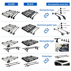 Porte-bagages de toit universel pour voiture JINHUIJU en aluminium de haute qualité, argenté, 4x4 - Product Image 5