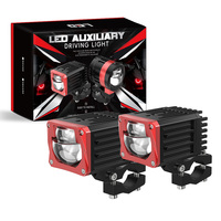 Luces Auxiliares Súper Brillantes de 60W con Luz Alta/Baja, IP68, Lentes Cuadradas de 3 Colores para Todoterreno, Motocicletas y Cuatrimotos