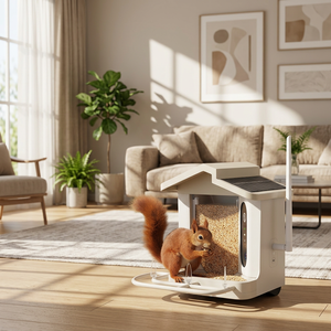 Mangeoire à oiseaux intelligente professionnelle avec caméra HD 4K, alimentation solaire sans fil, identifiant les espèces, détection automatique de la nourriture - Product Image 3
