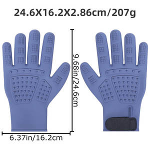 नए आगमन टिकाऊ सिलिकॉन पालतू ग्रोमिंग दस्ताने कुत्ते और बिल्ली के लिए बाल हटाने के लिए बाल हटाने के लिए - Product Image 3