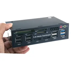 USB Externer 3,5-Zoll-Festplattenkopf USB 2.0 USB 3.0 5,25 "525E Multifunktions-Festplatten-Audio-Stecker