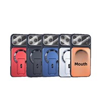 Coques de téléphone portable 17PRO, design animal, finition mate, support invisible, rabat magnétique, anti-chute, 16 15P