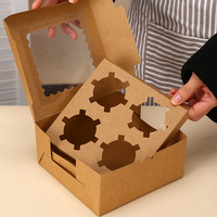 Boîte en carton pour pâtisserie, emballage pour cupcakes, muffins, gâteaux à la neige, tartes aux œufs, desserts, pâtisseries générales, boîte de rangement à emporter
