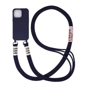 Corda universale in Dacron da 110mm di lusso con custodia porta accessori corda per telefono cellulare collana cordini portachiavi