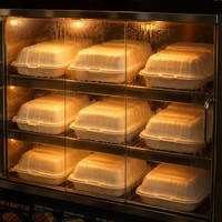 Conteneur alimentaire jetable en mousse PS de forme ronde, bol à emporter, vente en gros en vrac