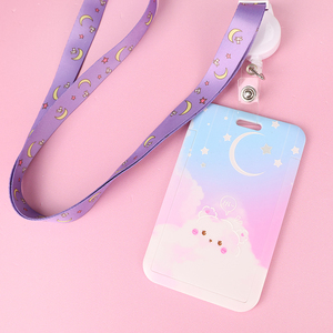 Cordón elástico de poliéster con estampado de dibujos animados, soporte para sesión fotográfica de Pvc, correa de teléfono personalizada, logotipo en blanco, tarjeta de identificación 3D dura - Product Image 2