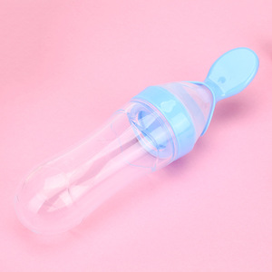<span class=keywords><strong>Biberon</strong></span> Cuillère et Bol en Silicone pour Céréales de Riz et Aliments Complémentaires pour Bébé, Conception à Pression pour l'Alimentation Solide des Bébés - Product Image 3