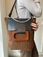 Bolso Tote de Diseño Italiano AM20 de Alta Calidad, Material Mat-b, Estilo Rock Clásico, Sostenible y Ecológico, de PVC y Algodón