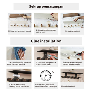 Pano.V Modern Hook Eco-Friendly <b>Space</b>-<b>Saving</b> Wall-Mounted Coat Hooks Door <b>Hanger</b> Wardrobe Living Room Multifunction Beech Wood - Product Image 6