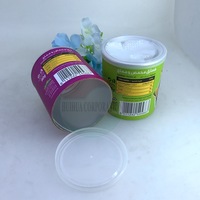 Tube en papier composite d'emballage alimentaire avec couvercle en plastique pour bidon en papier de qualité alimentaire avec impression personnalisée
