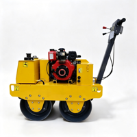 Compacteur vibrant portatif à double tambour, petit compresseur vibrant autoporté pour chantier de construction