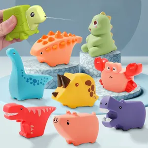 Jouets d'eau en Silicone pour bébé, dessin animé, son d'animal, jouets de bain, jouets de bain d'eau pour enfants