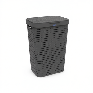 Rotho Laundry Collector Country 40 L With Lid For Indoor Use - Product Image 2